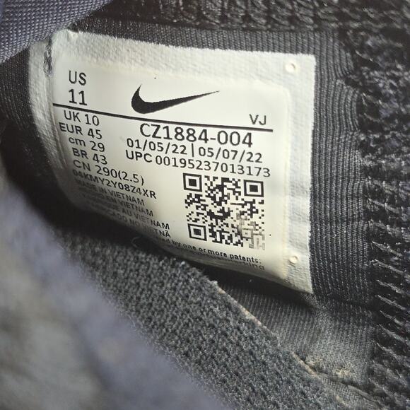 Nike Free Run 5.0 Black Off Noir Mens Black Size 11 Running Shoes CZ1884-004 - Picture 9 of 10